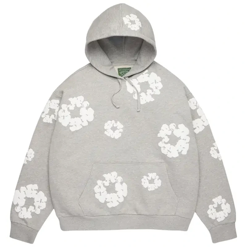 Denim Tears Cotton Wreath Gray Hoodie