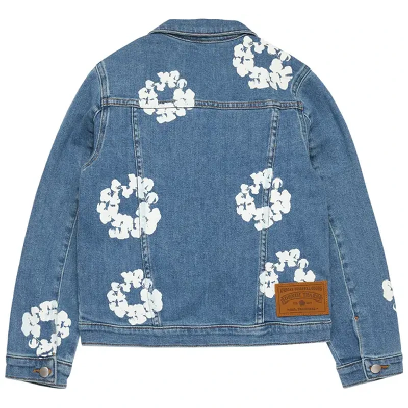 Denim Tears Cotton Wreath Light Indigo Denim Jacket - Image 2