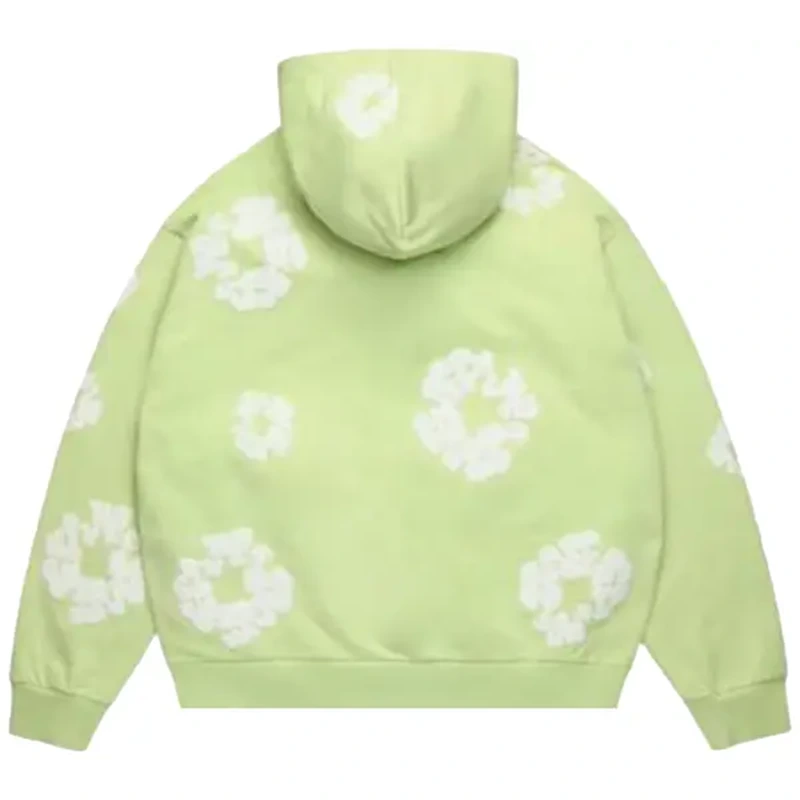Denim Tears Cotton Wreath Mint Zip Hoodie - Image 2