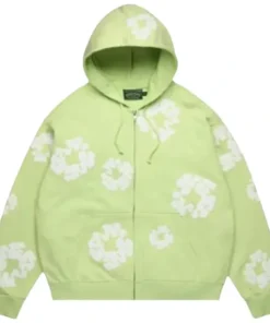 Denim Tears Cotton Wreath Mint Zip Hoodie