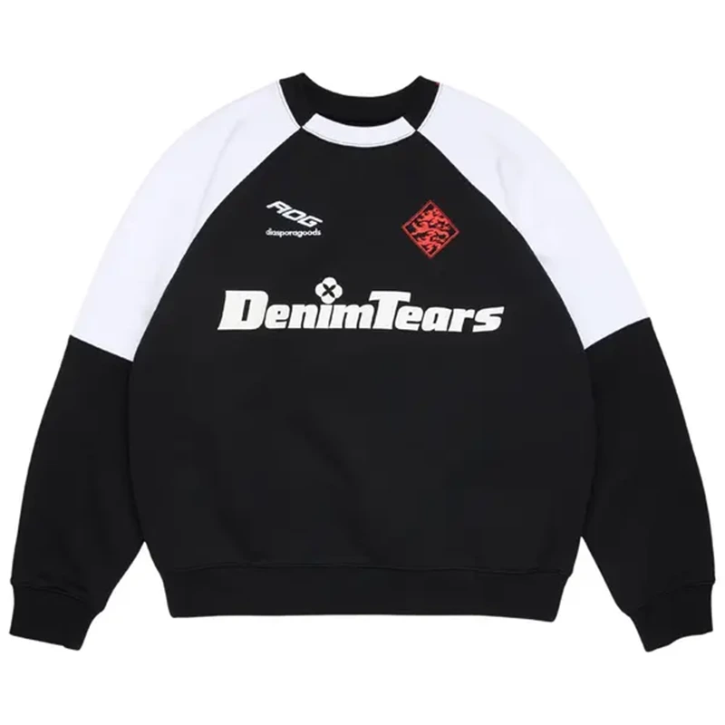 Denim Tears Dt Sport Color Blocked White Crewneck