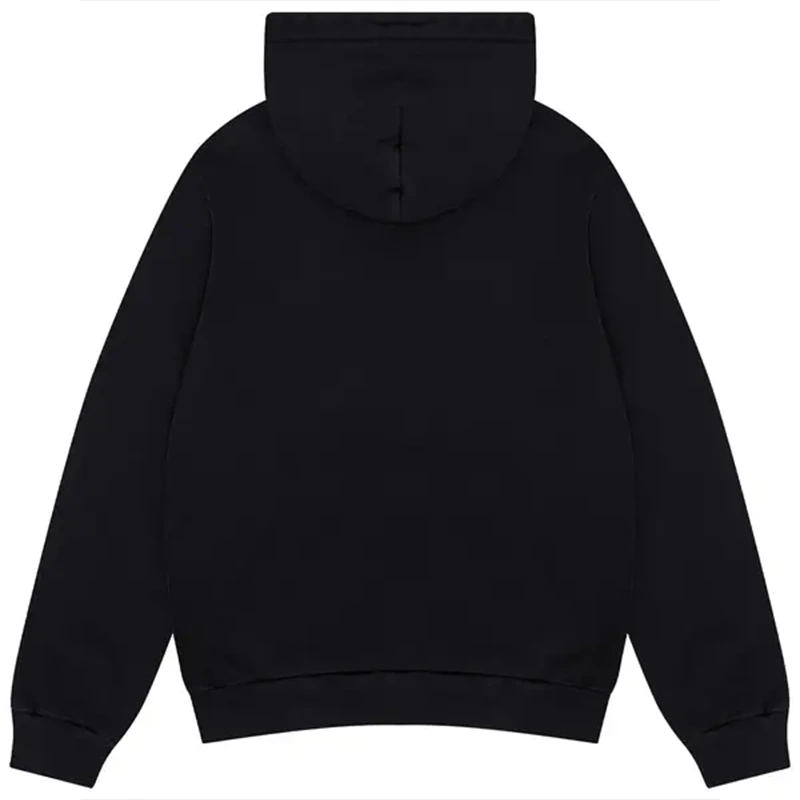 Denim Tears Embroidered Floral Logo Black Hoodie - Image 2