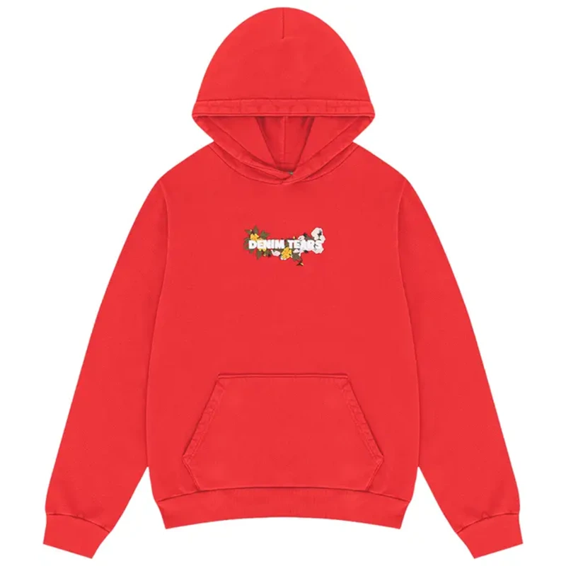 Denim Tears Floral Embroidered Logo Hoodie
