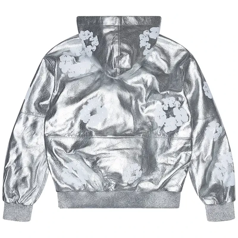 Denim Tears Leather Cotton Wreath Zip Hoodie - Image 2