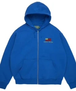 Denim Tears Pan African Blue Zip Hoodie