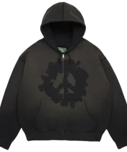 Denim Tears Peace Wreath Knockout Zip Hoodie