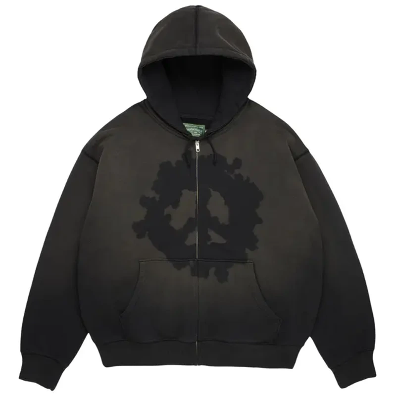 Denim Tears Peace Wreath Knockout Zip Hoodie