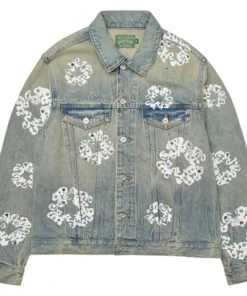 Denim Tears Studded Cotton Wreath Denim Jacket