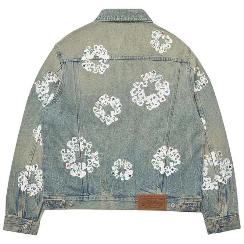 Denim Tears Studded Cotton Wreath Denim Jacket - Image 2