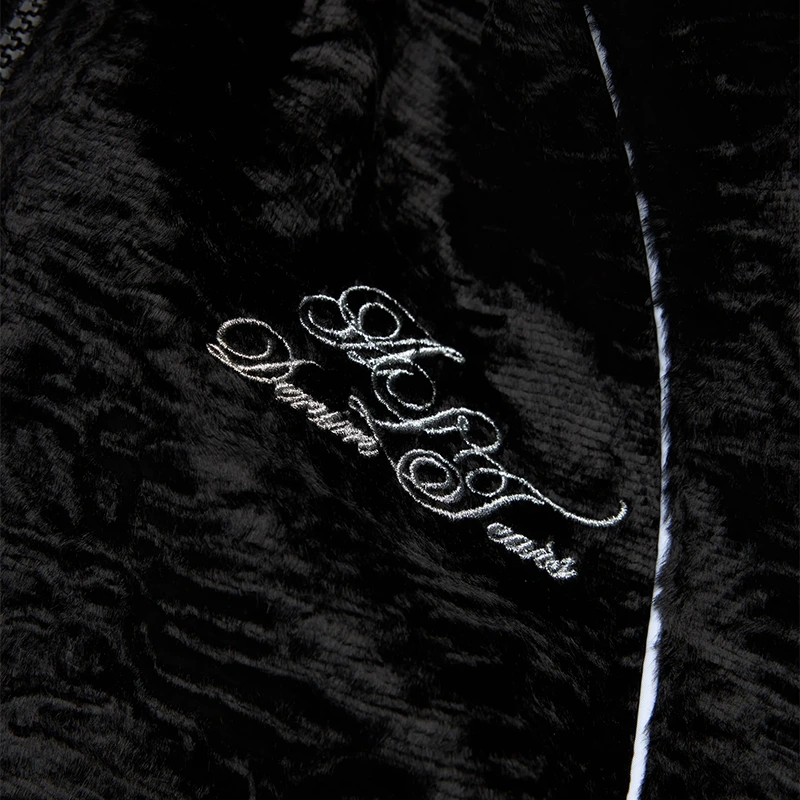 Denim Tears x André Leon Talley Faux Astrakhan Track Jacket - Image 3