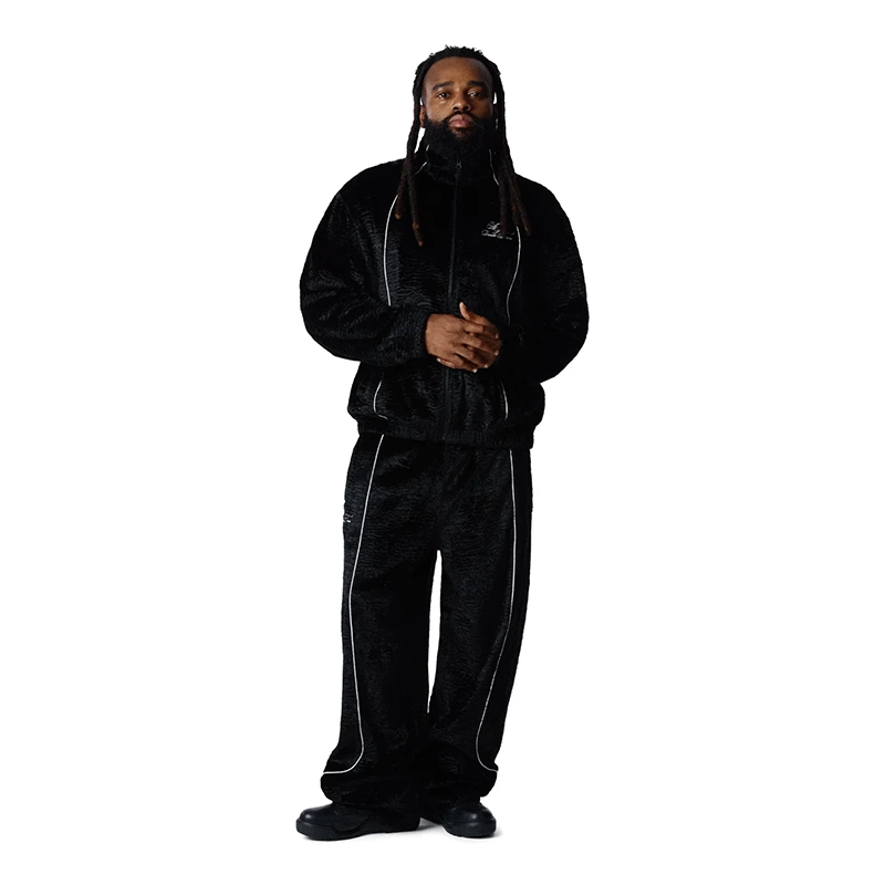Denim Tears x André Leon Talley Faux Astrakhan Track Jacket - Image 5