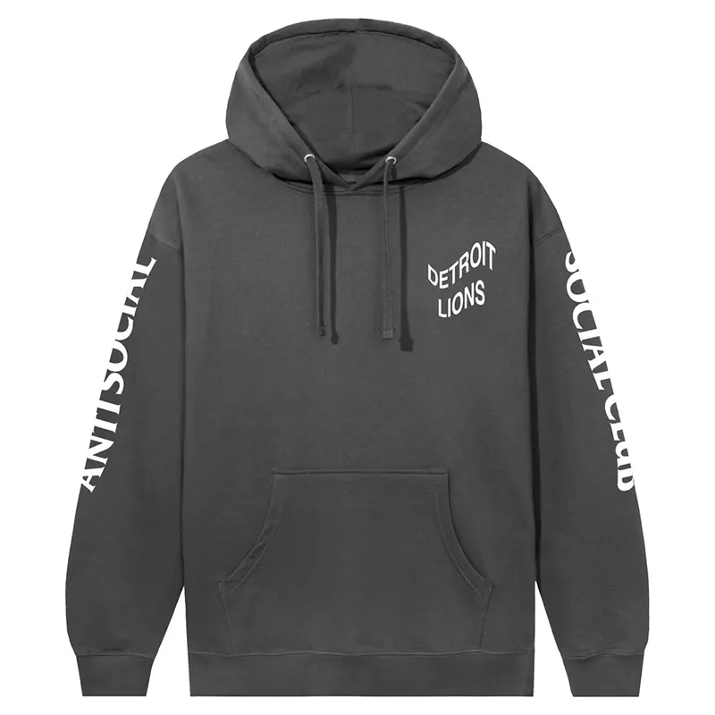 Detroit Lions AntiSocialSocialClub x NFL Charcoal Impact Blossom Hoodie - Image 2