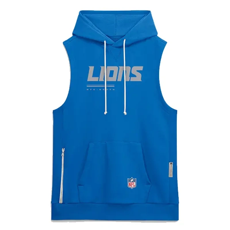 Detroit Lions Sideline Sleeveless Hoodie