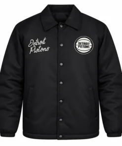 Detroit Pistons Black Coaches Jacket