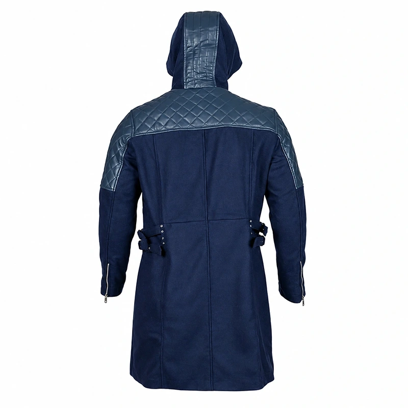 Devil May Cry 5 Nero Blue Coat with Hood - Image 3