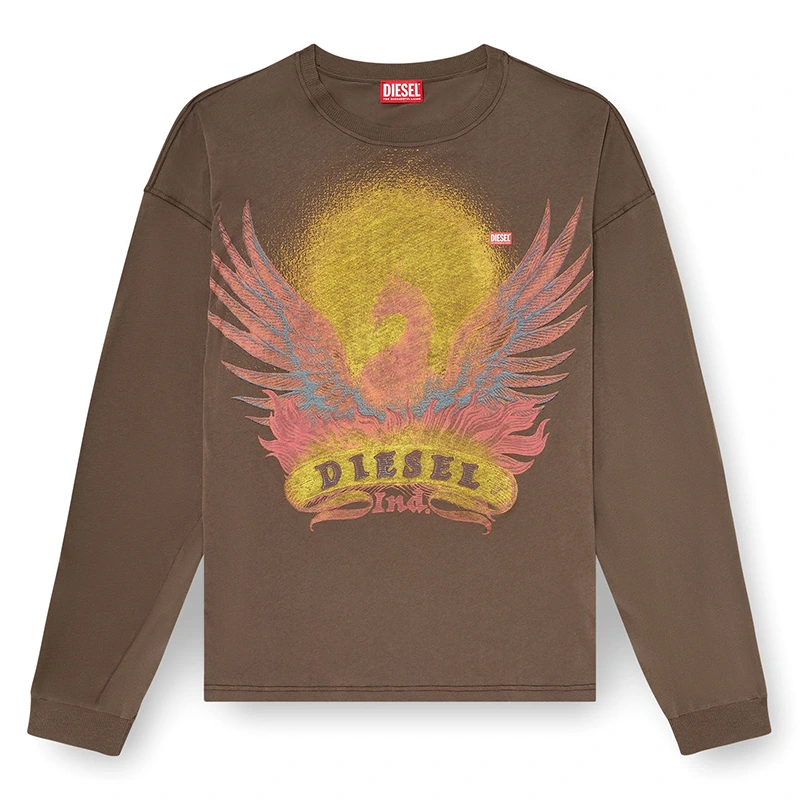 Diesel Long Sleeve Phoenix Graphic T-shirt