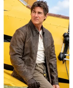 Digger 2026 Tom Cruise Distressed Leather Jacket