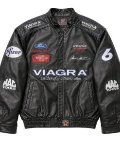 Drake Viagra Racing Leather Jacket