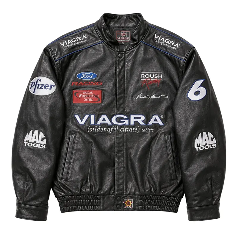 Drake Viagra Racing Leather Jacket