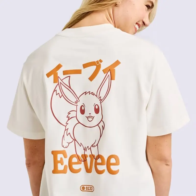 Eevee Graphic Print Short Sleeve Crewneck T-Shirt - Image 3