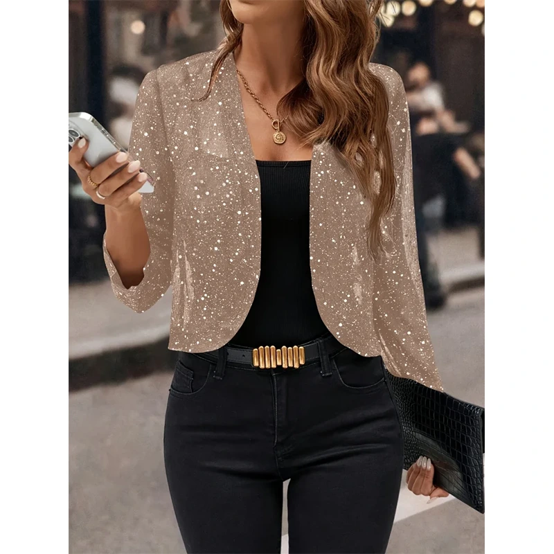 Elaine Shimmer Cropped Jacket - Image 2
