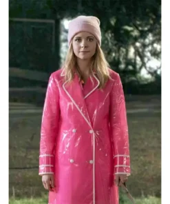 Elle Lexi Minetree Pink Transparent Rain Coat