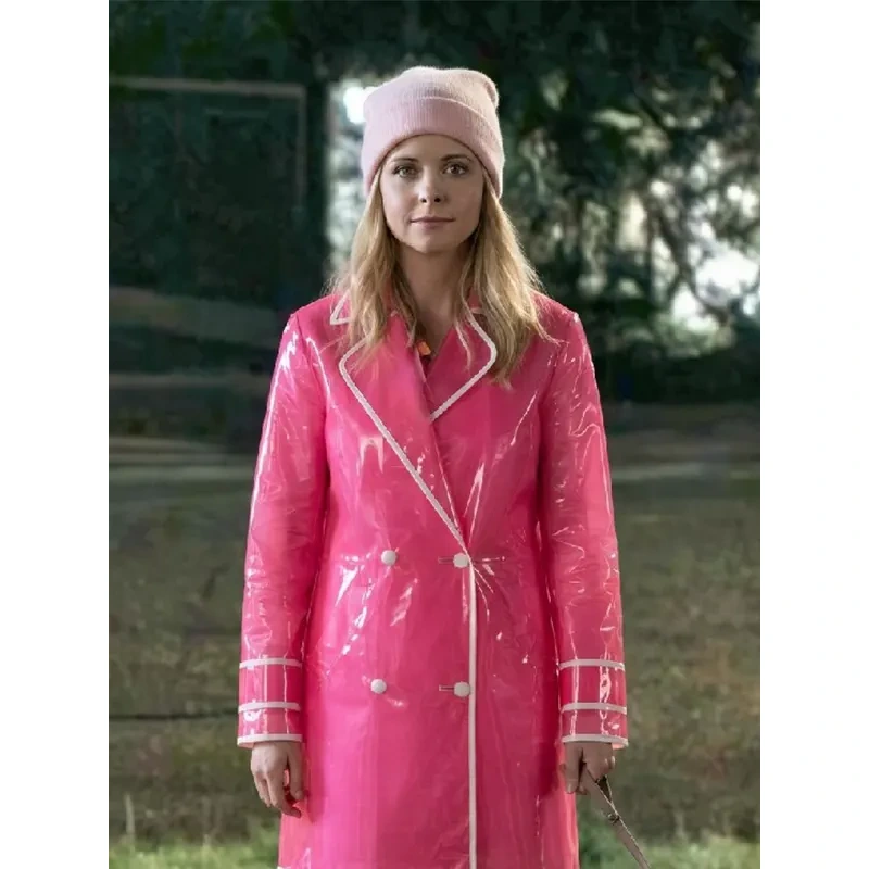Elle Lexi Minetree Pink Transparent Rain Coat