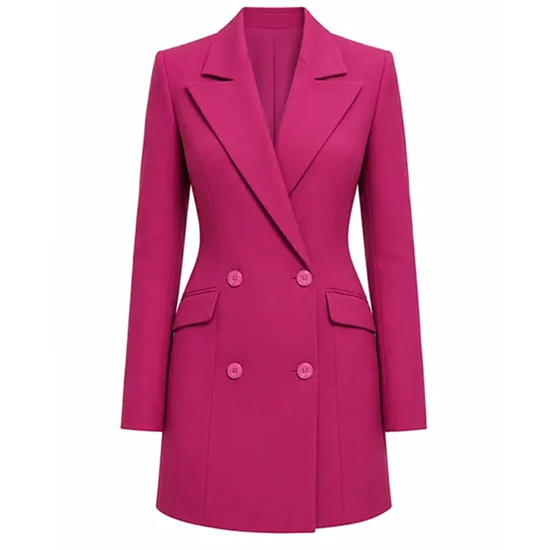 Elle Pink Double Breasted Blazer - Image 3