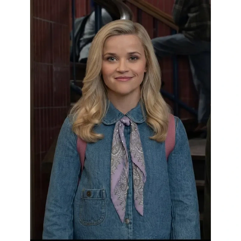 Elle S01 Lexi Minetree Pan Collar Denim Jacket - Image 2