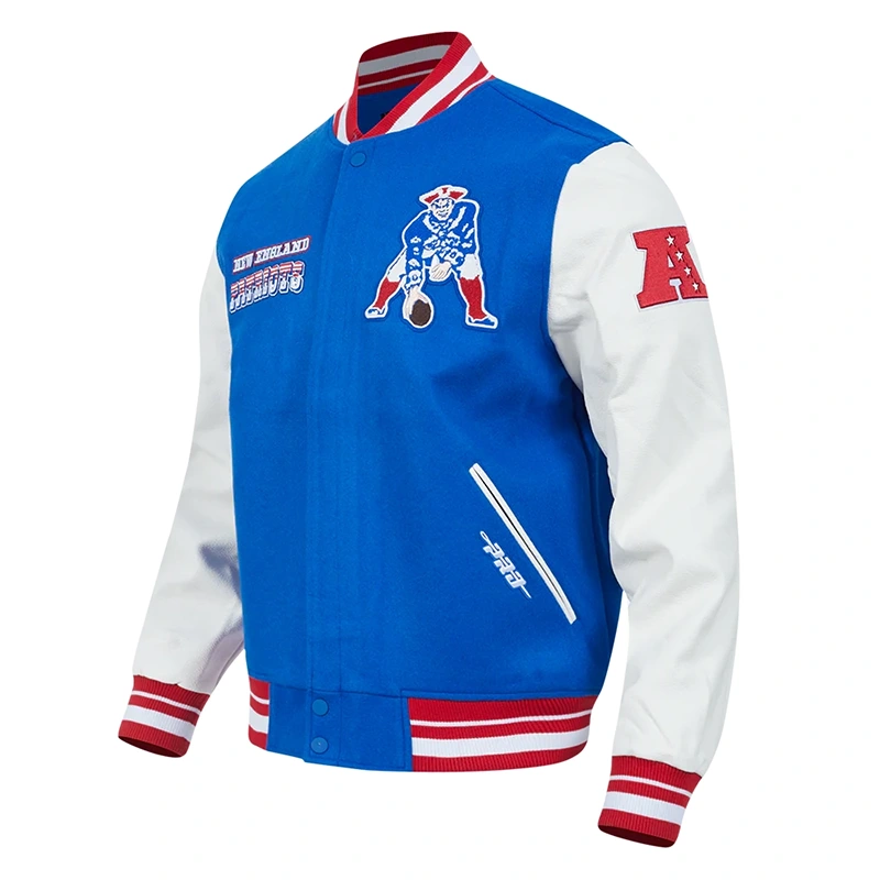 England Patriots Retro Classic Varsity Jacket - Image 3