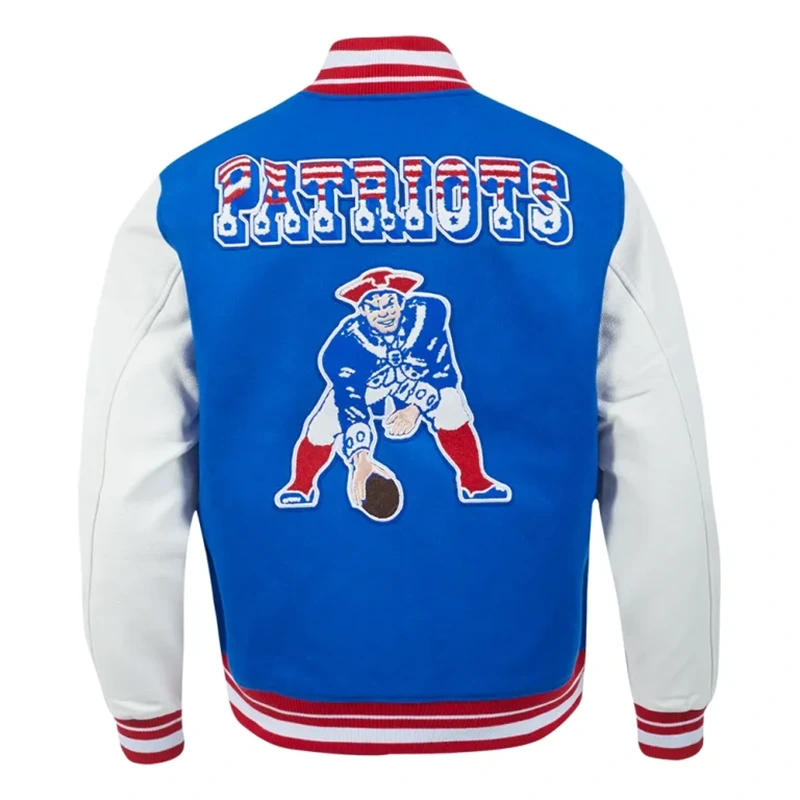 England Patriots Retro Classic Varsity Jacket - Image 2