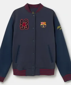 FC Barcelona Blue Bomber Jacket