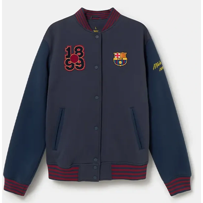 FC Barcelona Blue Bomber Jacket