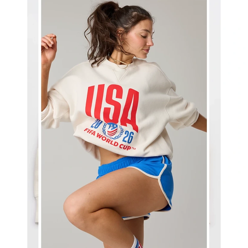 FWC26 OFFLINE By Aerie USA Cloud Fleece Oversized Crewneck Sweatshirt - Image 6