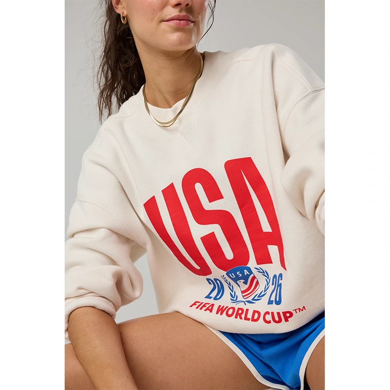 FWC26 OFFLINE By Aerie USA Cloud Fleece Oversized Crewneck Sweatshirt - Image 4