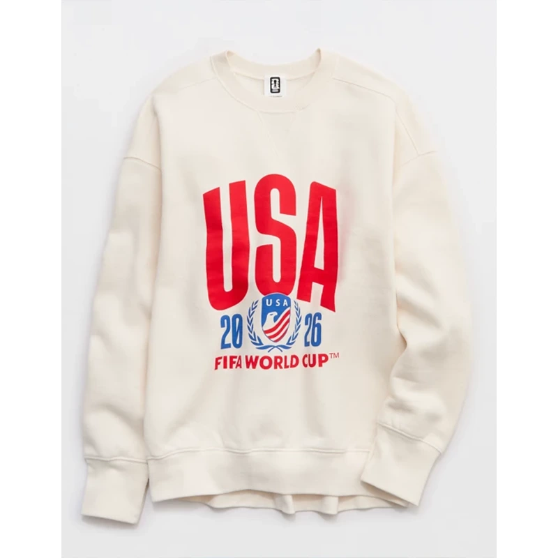 FWC26 OFFLINE By Aerie USA Cloud Fleece Oversized Crewneck Sweatshirt