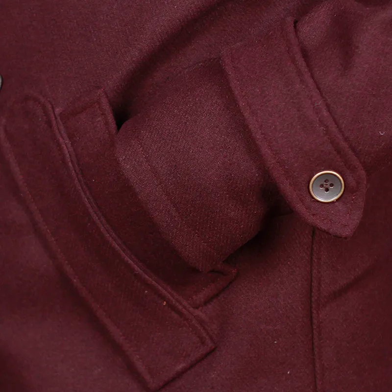 Men's Classic Double Breasted Wool Blend Overcoat - Image 4