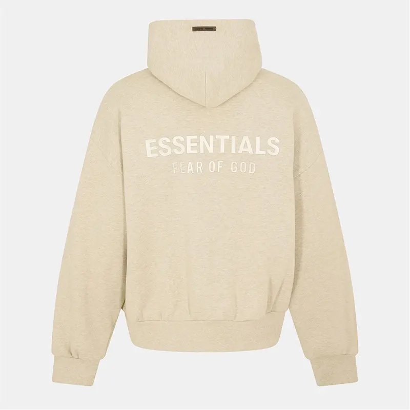 Fear of God ESSENTIALS Classic Fit Fleece Men Hoodie in Neutral - Image 2