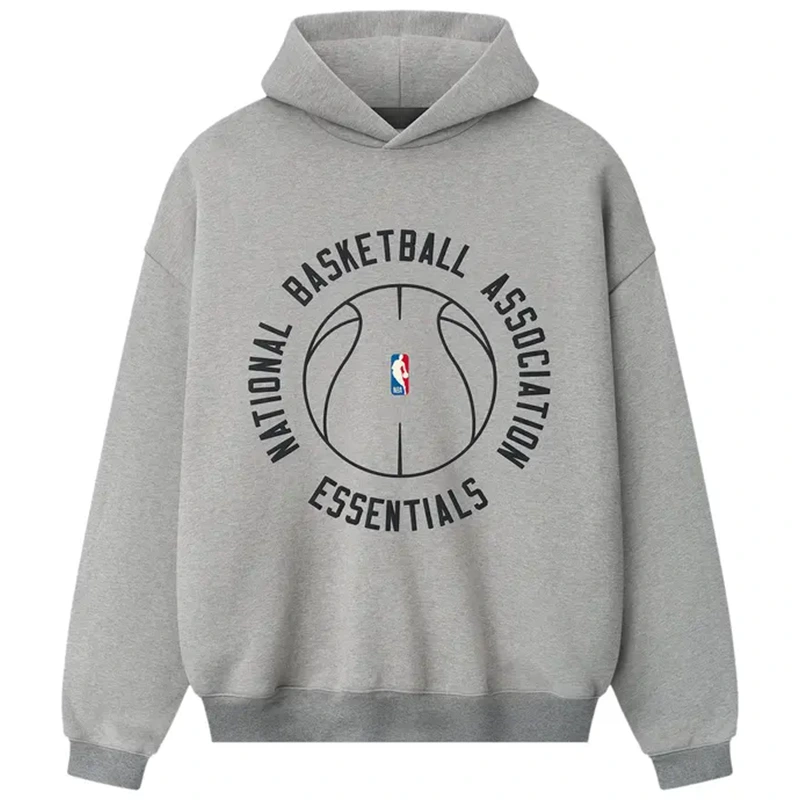 Fear of God Essentials NBA x Barkley Hendricks 90s Concrete Heather Hoodie