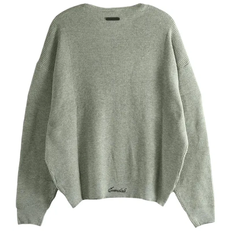 Fear of God Essentials Signature Waffle 90's Crewneck Sweater - Image 2