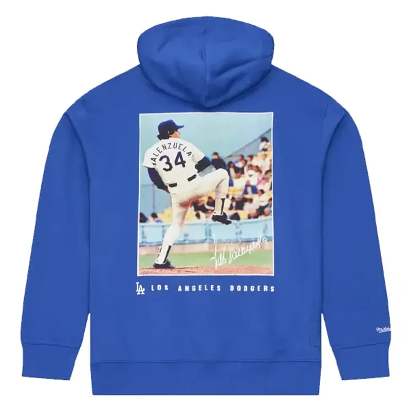 Fernando Valenzuela Los Angeles Dodgers Player Fleece Hoodie - Image 2