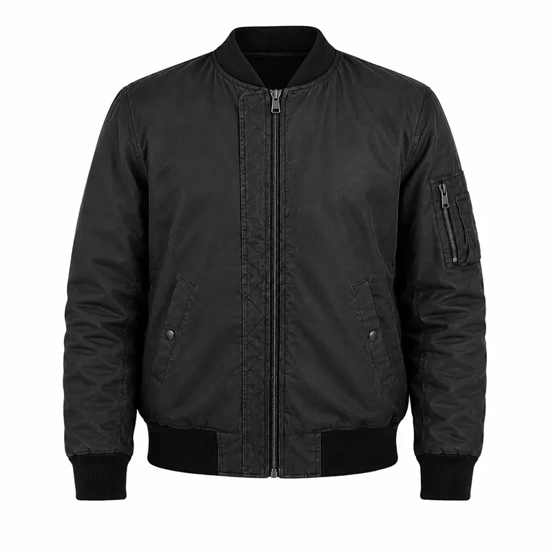 Fightland Howard Charles Black Bomber Jacket