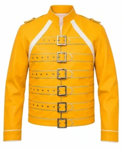 Freddie Mercury Concert Yellow Leather Jacket
