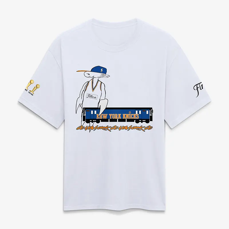 Futura Laboratories x New York Knicks Knicks in Cinco White T-shirt - Image 2