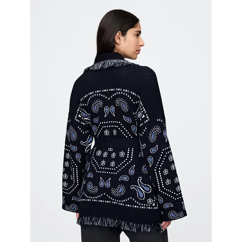 GAP Cotton-Blend Fringe Shawl Cardigan - Image 3