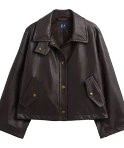 GAP Vegan Leather Swing Jacket