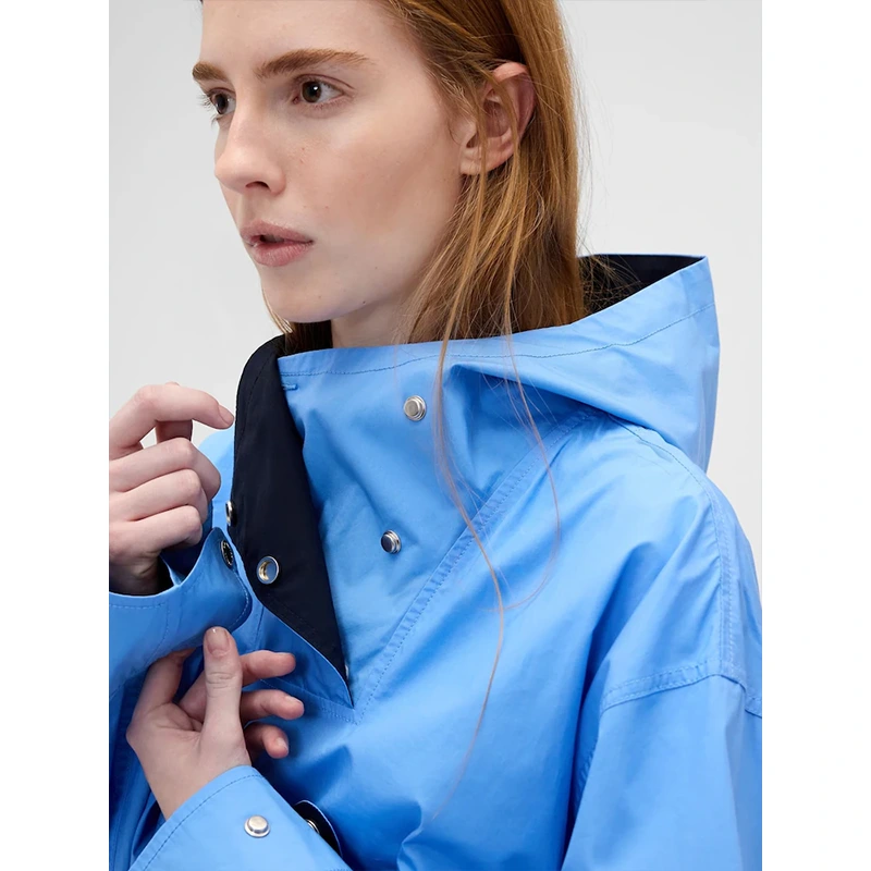GAP x Victoria Beckham Blue Hooded Pullover Jacket - Image 2