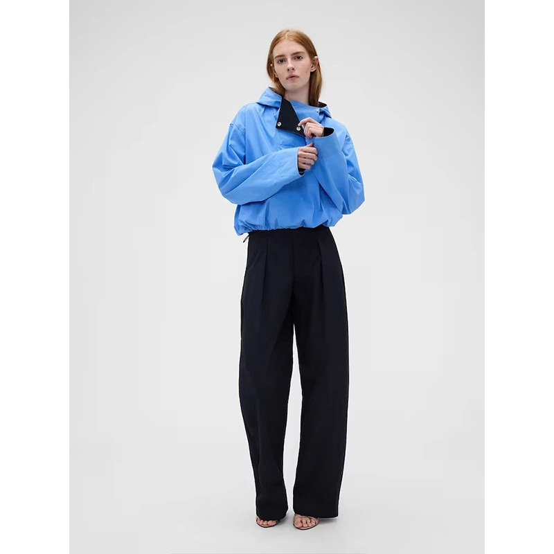 GAP x Victoria Beckham Blue Hooded Pullover Jacket - Image 5