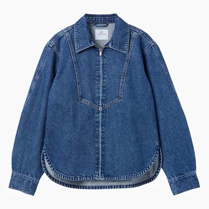 GAP x Victoria Beckham Denim Zip Shirt - Image 8