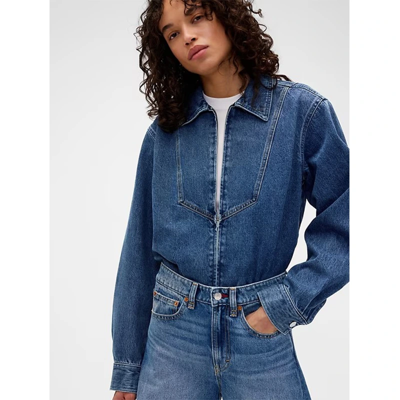 GAP x Victoria Beckham Denim Zip Shirt - Image 9